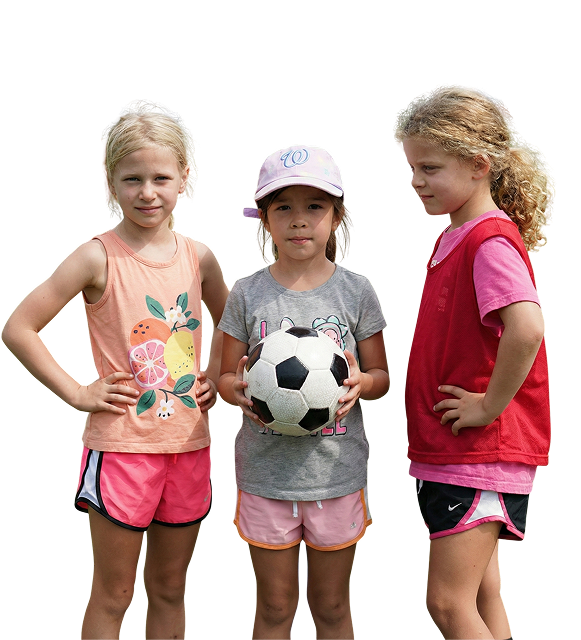 3 kids with football